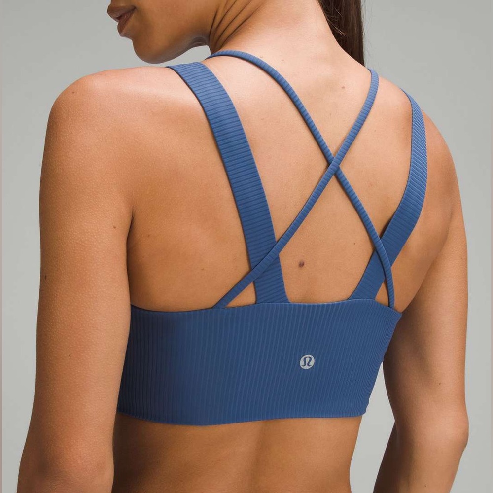 Lululemon Like a Cloud Longline Ribbed Bra *D/DD Cups -
Pitch Blue SZ 6